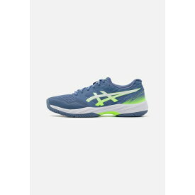 アシックス メンズ バスケットボール スポーツ GEL-COURT HUNTER 3 - Handball shoes - denim blue/lime burst