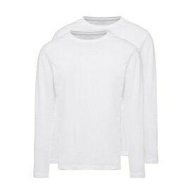 ピア ワン メンズ Tシャツ トップス 2 PACK - Long sleeved top - white