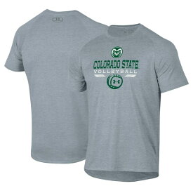 アンダーアーマー メンズ Tシャツ トップス Colorado State Rams Under Armour Volleyball Icon Raglan Performance TShirt Gray