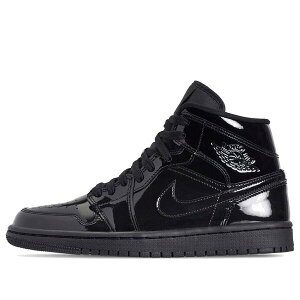 Jordan �W���[�_�� ���f�B�[�X �X�j�[�J�[ �y(WMNS) Air Jordan 1 Mid Patent SE 'Triple Black' BQ6472-002�z �T�C�Y US_6(23.0cm)