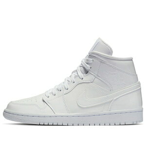 Jordan �W���[�_�� ���f�B�[�X �X�j�[�J�[ �y(WMNS) Air Jordan 1 Mid Patent 'Triple White' BQ6472-111�z �T�C�Y US_W_12.5