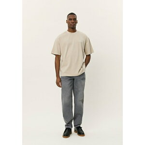  hD Y T_ V[Y BRETT WASHED - Basic T-shirt - light sand