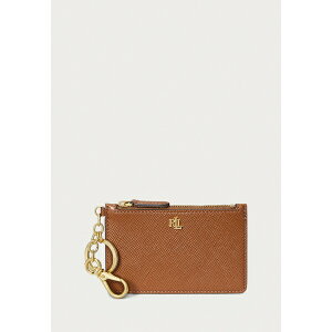 t[ fB[X z ANZT[ CROSSHATCH LEATHER ZIP CARD CASE - Wallet - beige