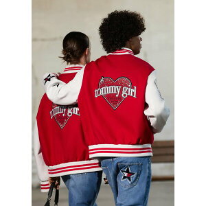 g~[qtBK[ Y T_ V[Y VARSITY JACKET UNISEX - Bomber Jacket - primary red/ecru