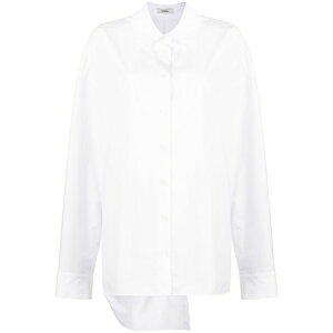 �S�G���W�F�C ���f�B�[�X �V���c �g�b�v�X Twist-detailing cotton shirt White