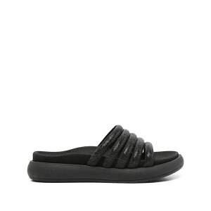 �K�{�[�� ���f�B�[�X �T���_�� �V���[�Y Glitter-embellished slip-on sandals Black