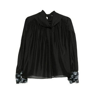 ���C�[�U �P���[�m ���f�B�[�X �V���c �g�b�v�X Sequin-cuff top Black
