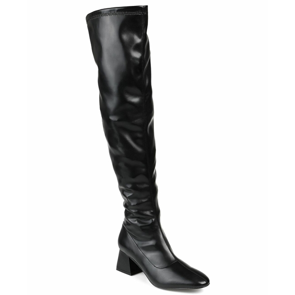 「かわいい～！」 人気の新作 ジャーニーコレクション レディース シューズ ブーツ レインブーツ Black 全商品無料サイズ交換 Women's Melika Over-the-Knee Boots saftex.pl saftex.pl