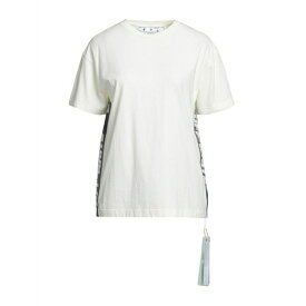 【送料無料】 オフホワイト レディース Tシャツ トップス T-shirts Cream