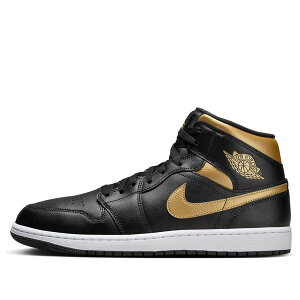 Jordan �W���[�_�� �����Y �X�j�[�J�[ �yAir Jordan 1 Mid 'Black Metallic Gold' DQ8426-071�z �T�C�Y US_12(30.0cm)