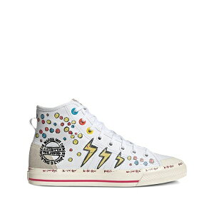 �A�f�B�_�X �����Y �X�j�[�J�[ �V���[�Y Nizza rf kasing lung x mickey mouse high top sneakers White