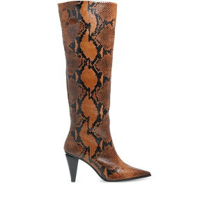 ���x���g�t�F�X�^ ���f�B�[�X �u�[�c �V���[�Y Riva pointed-toe python-print boots Brown