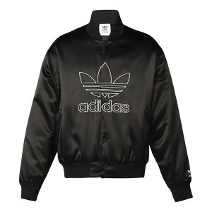 adidas AfB_X Y Xj[J[ yMen's adidas originals Large Logo Embroidered Satin Sports Jacket Autumn Black H09165z TCY US_M_XL