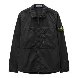 STONE ISLAND Xg[ACh Y Xj[J[ ySTONE ISLAND Brushed Cotton Canvas Zip Shirt Jacket 'Black' 7815106WN-V0129z TCY US_M_S