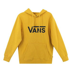 Vans oY Y Xj[J[ yVans Contrasting Colors Alphabet Logo Hooded Pullover Fleece Lined Stay Warm Yellow VN0A5H87YWMz TCY US_M_XS