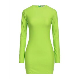 【送料無料】 ジーシーディーエス レディース ワンピース トップス Mini dresses Acid green