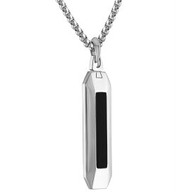 ブロバ レディース 腕時計 アクセサリー Stainless Steel Gemstone Pendant Necklace, 24" + 2" extender Silver Tone