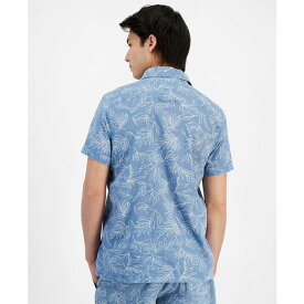 サンアンドプラスストーン メンズ シャツ トップス Men's Fabricio Linen Chambray Short Sleeve Button-Front Shirt Shirt, Created for Macy's Hydrogen