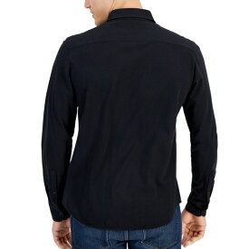 マイケルコース メンズ シャツ トップス Men's Slim-Fit Stretch Piqu&eacute; Button-Down Shirt Black