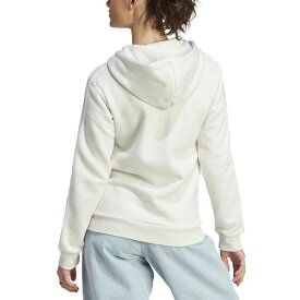 アディダス レディース パーカー・スウェットシャツ アウター Women's 3-Stripe Cotton Fleece Full-Zip Hoodie Sweatshirt Off White Mel/white
