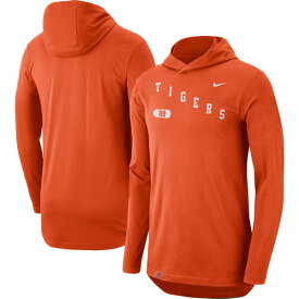ナイキ メンズ Tシャツ トップス Clemson Tigers Nike Team Performance Long Sleeve Hoodie TShirt Orange