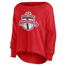 ファナティクス レディース Tシャツ トップス Toronto FC Fanatics Branded Women's Fundamentals Carver Slub Long Sleeve TShirt Red