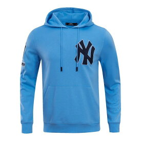 プロスタンダード メンズ パーカー・スウェットシャツ アウター New York Yankees Pro Standard Classic Chenille Double Knit Pullover Hoodie Blue