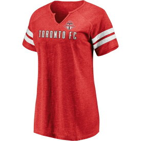 ファナティクス レディース Tシャツ トップス Toronto FC Fanatics Branded Women's True Classics Full Force Raglan TriBlend Notch Neck TShirt Red
