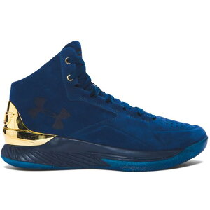 Under Armour �A���_�[�A�[�}�[ �����Y �X�j�[�J�[ �yUnder Armour Curry 1 Mid Lux Blackout Navy�z �T�C�Y US_8(26.0cm) Blackout Navy/Metallic Gold-Blackout Navy