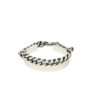 �}���^���}���W�F�� �����Y �u���X���b�g�E�o���O���E�A���N���b�g �A�N�Z�T���[ Curb-chain cuff bracelet Silver