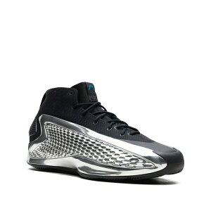 �A�f�B�_�X �����Y �X�j�[�J�[ �V���[�Y Ae 1 mid silver metallic sneakers Black