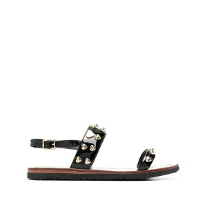 ���u ���X�L�[�m ���f�B�[�X �T���_�� �V���[�Y Heart-stud flat sandals Black