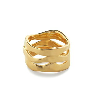 ���j�J���B�i�_�[ ���f�B�[�X �����O �A�N�Z�T���[ The wave triple-band ring Gold