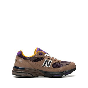 �j���[�o�����X �����Y �X�j�[�J�[ �V���[�Y Made in usa 993 mushroom/midnight violet sneakers Brown