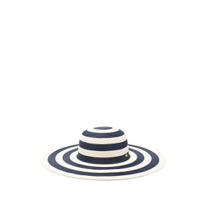 �����t���[���� ���f�B�[�X �X�q �A�N�Z�T���[ Striped-pattern sun hat Blue