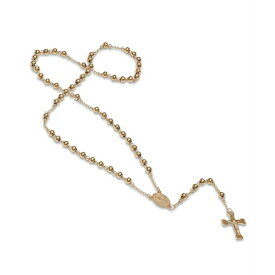 スティールタイム レディース ネックレス・チョーカー・ペンダントトップ アクセサリー Unisex 18K Gold Plated Stainless Steel Beaded Classic Rosary Necklace Gold Tone
