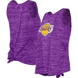 ニューエラ レディース Tシャツ トップス Los Angeles Lakers New Era Women's Space Dye Active Tank Top Purple