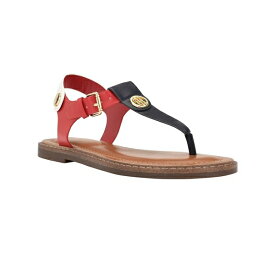 トミー ヒルフィガー レディース サンダル シューズ Women's Bennia Thong Sandals Red - Faux leather
