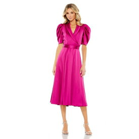 マックダガル レディース ワンピース トップス Women's Ieena Quarter Length Puff Sleeve A Line Dress Hot pink