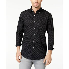 クラブルーム メンズ シャツ トップス Men's Micro Dot Print Stretch Cotton Shirt, Created for Macy's Deep Black