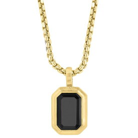 エフィー コレクション レディース ネックレス・チョーカー・ペンダントトップ アクセサリー EFFY&reg; Men's Onyx 22" Pendant Necklace (1-1/2 ct. t.w.) in 14k Gold-Plated Sterling Silver Gold Over Silver