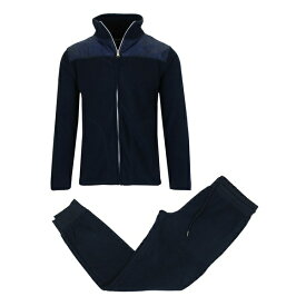 ギャラクシーバイハルビック メンズ パーカー・スウェットシャツ アウター Men's Sweater Jogger Polar Fleece Matching, 2 Piece Set Navy