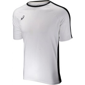 アシックス メンズ シャツ トップス ASICS Men's Resolution Crewneck Tennis T-Shirt Team White/Team Black