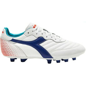 ディアドラ メンズ フィットネス スポーツ Diadora Brasil GR LT+ MDPU FG Soccer Cleats White/Navy