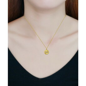 ジャニ ベルニーニ レディース ネックレス・チョーカー・ペンダントトップ アクセサリー Cubic Zirconia Mom Heart Disc Pendant Necklace in 18k Gold-Plated Sterling Silver, 16" + 2" extender, Created for Macy's Gold