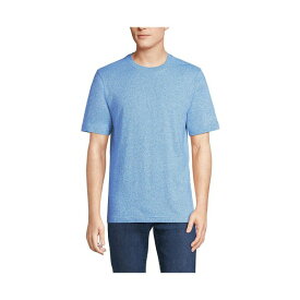 ランズエンド メンズ Tシャツ トップス Men's Super-T Short Sleeve T-Shirt Chicory blue jaspe