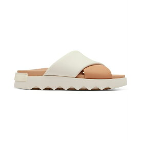 ソレル レディース サンダル シューズ Viibe Crisscross Slide Sandals Honest Beige, Chalk