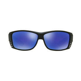 コスタデルマール メンズ サングラス・アイウェア アクセサリー Polarized Sunglasses, CAT CAY 61P BLACK BLACK/ BLUE MIRROR POLAR
