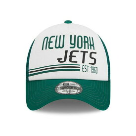 ニューエラ レディース 帽子 アクセサリー Men's White, Green New York Jets Stacked A-Frame Trucker 9FORTY Adjustable Hat White, Green