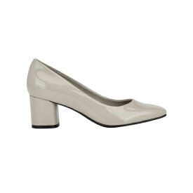 カルバンクライン レディース パンプス シューズ Women's Alanta Square Toe Dress Pumps Light Gray Patent